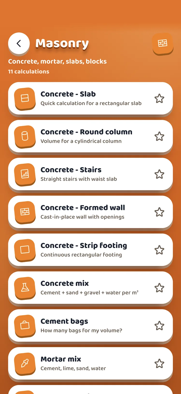 Masonry calculations in Blok